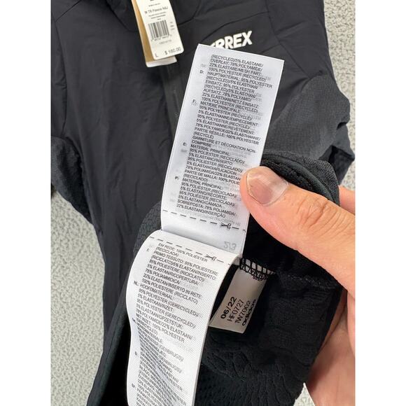 Adidas Outdoor Terrex Tech Light Hiking Running Jackets Womens Large Black NEW L - Picture 7 of 7